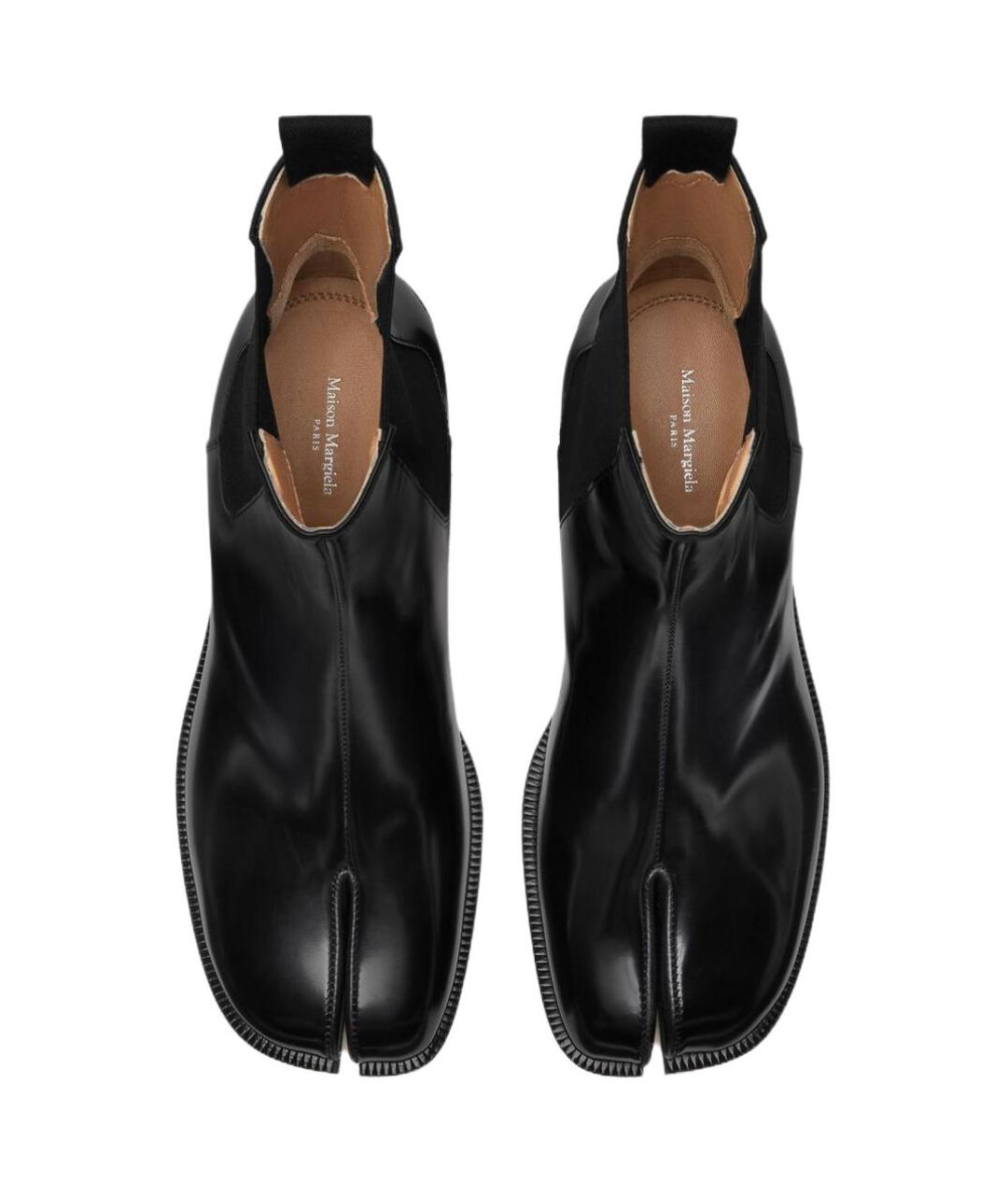 MAISON MARGIELA Черные кожаные полусапоги, фото 3