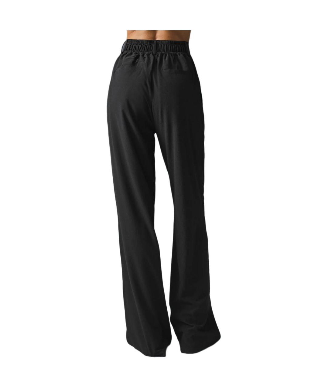 ALO YOGA Черные прямые брюки, фото 2