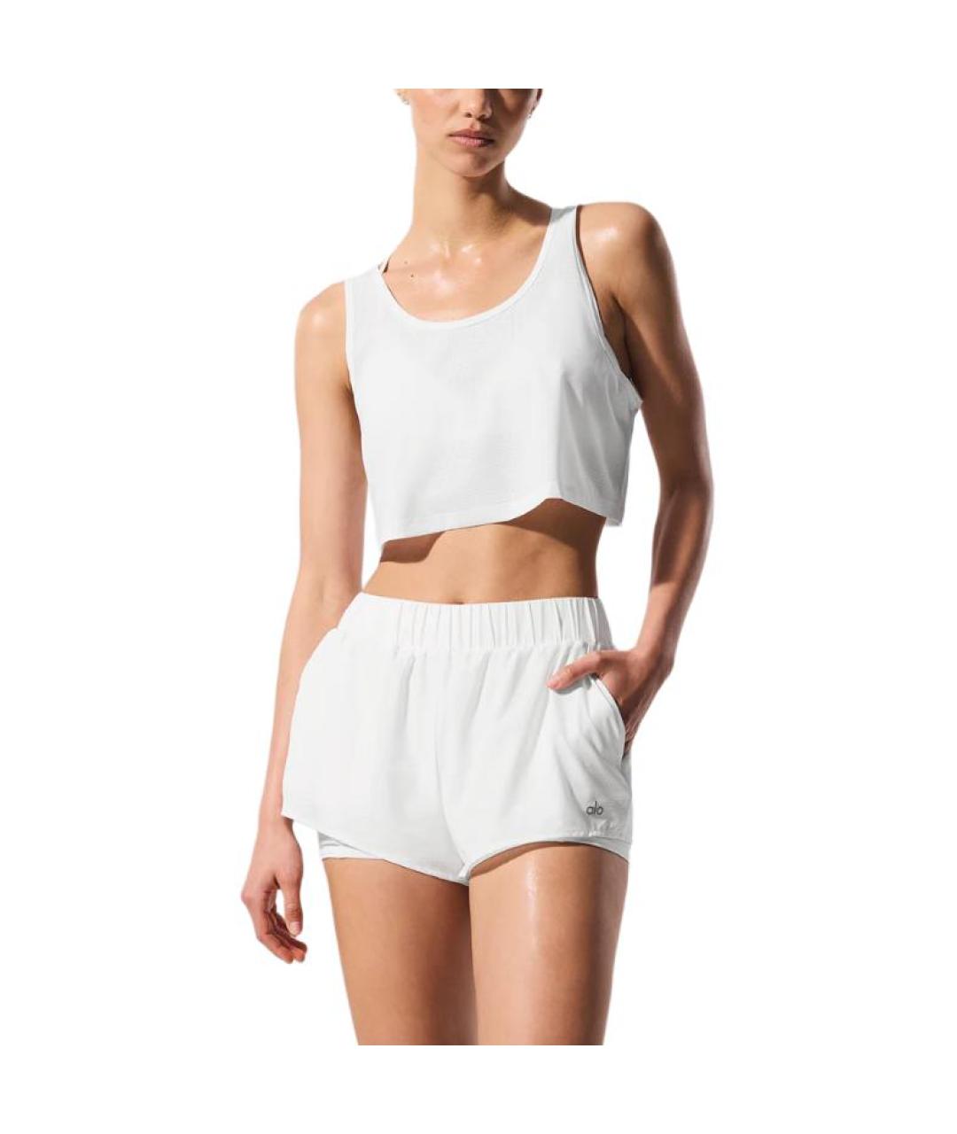 ALO YOGA Белая майка, фото 3