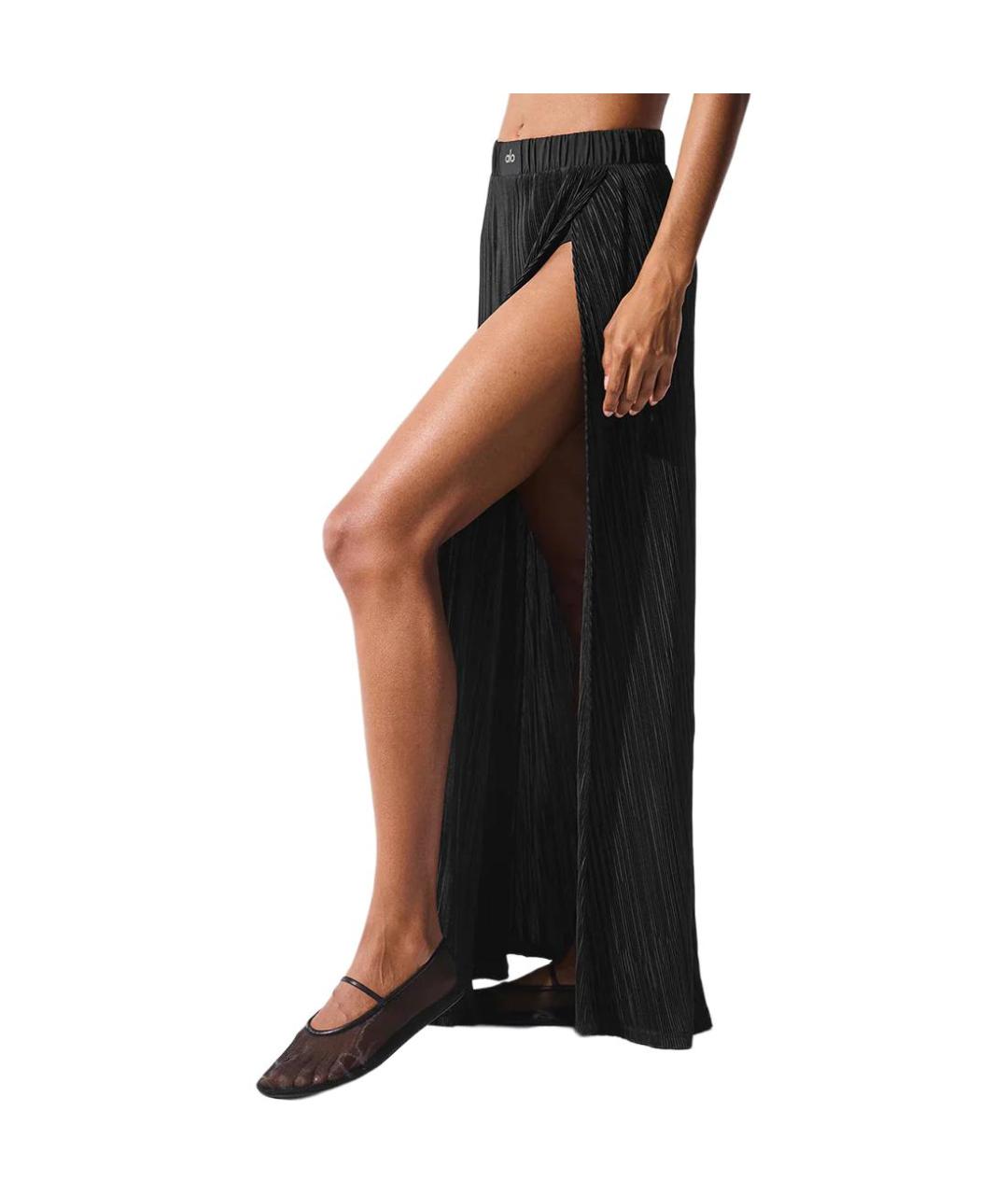 ALO YOGA Черная юбка макси, фото 3