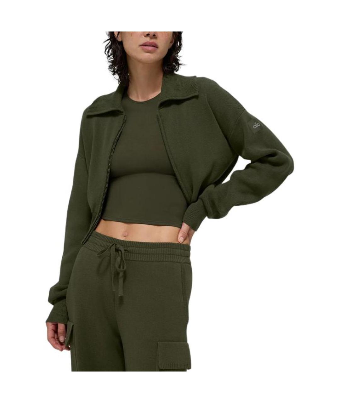 ALO YOGA Хаки куртка, фото 3