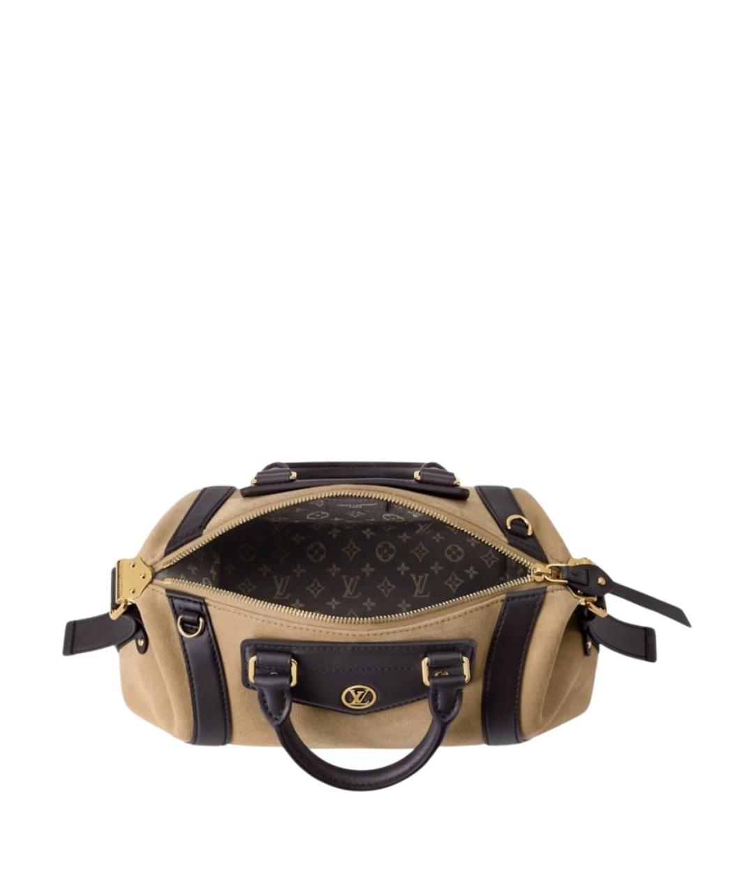 LOUIS VUITTON Бежевая замшевая сумка тоут, фото 5