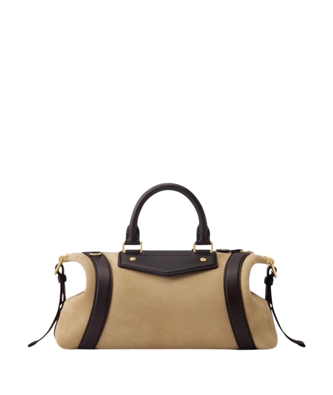 LOUIS VUITTON Бежевая замшевая сумка тоут, фото 6