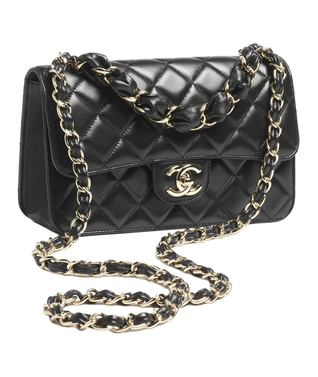 CHANEL Черная кожаная сумка через плечо, фото 2
