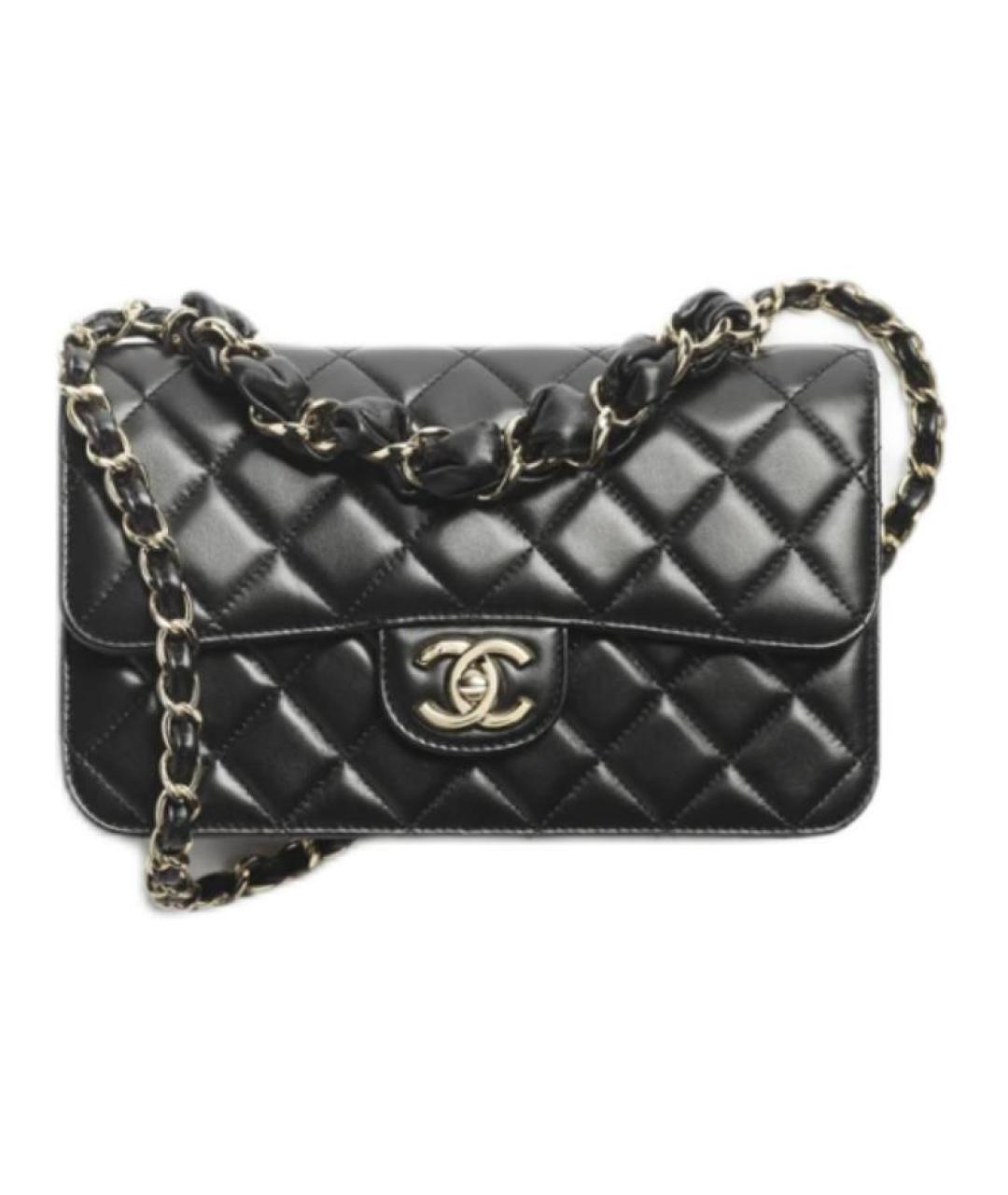 CHANEL Черная кожаная сумка через плечо, фото 1