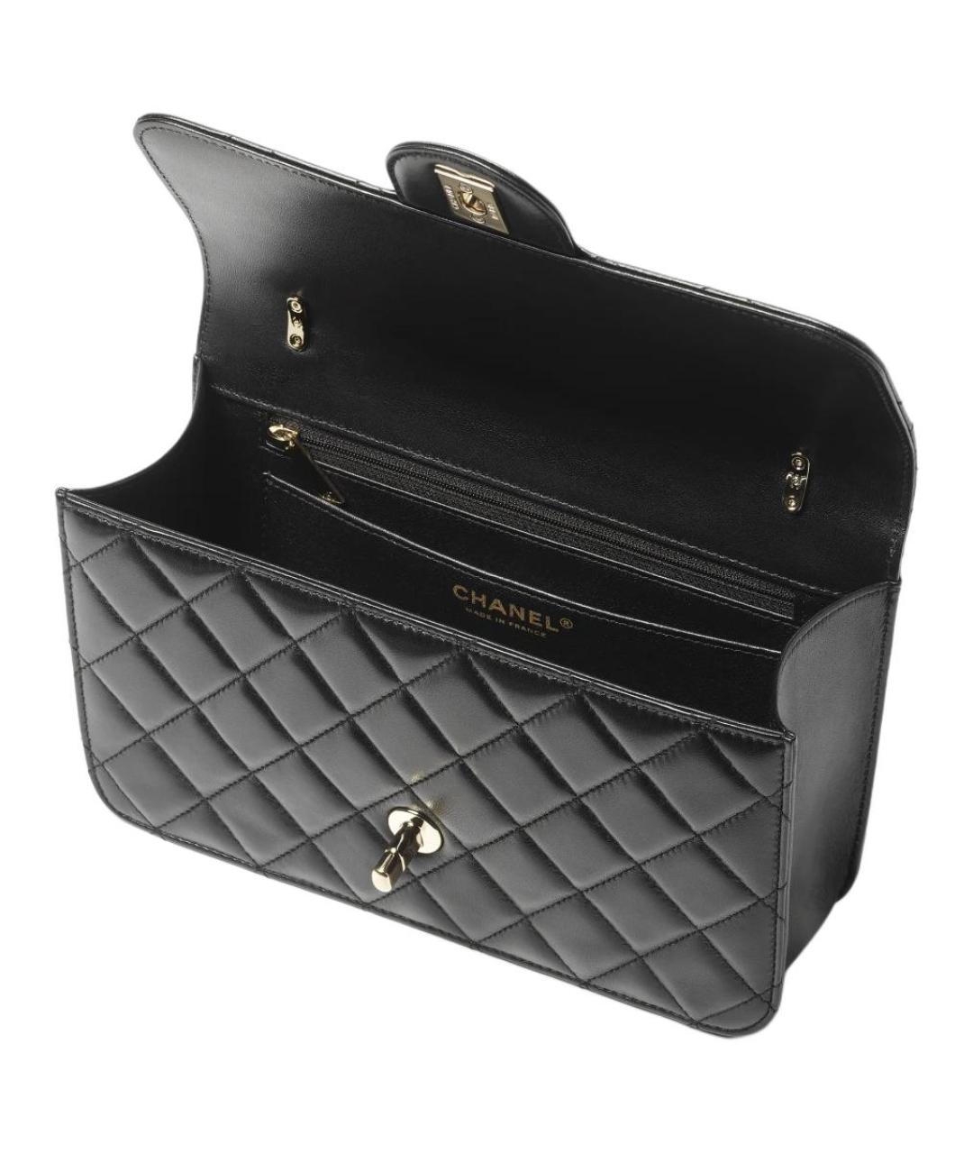 CHANEL Черная кожаная сумка через плечо, фото 3