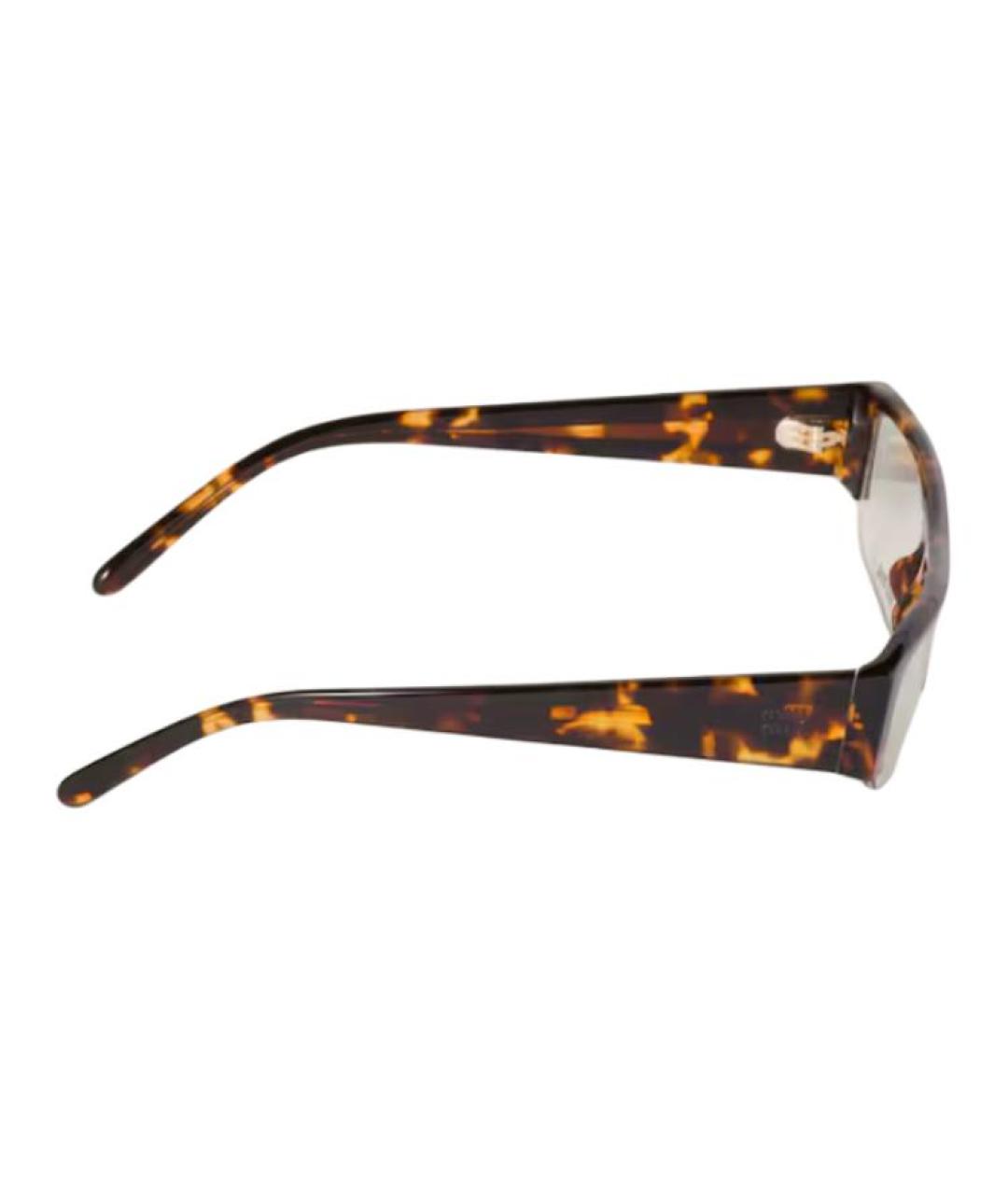 MIU MIU Коричневые пластиковые солнцезащитные очки, фото 3