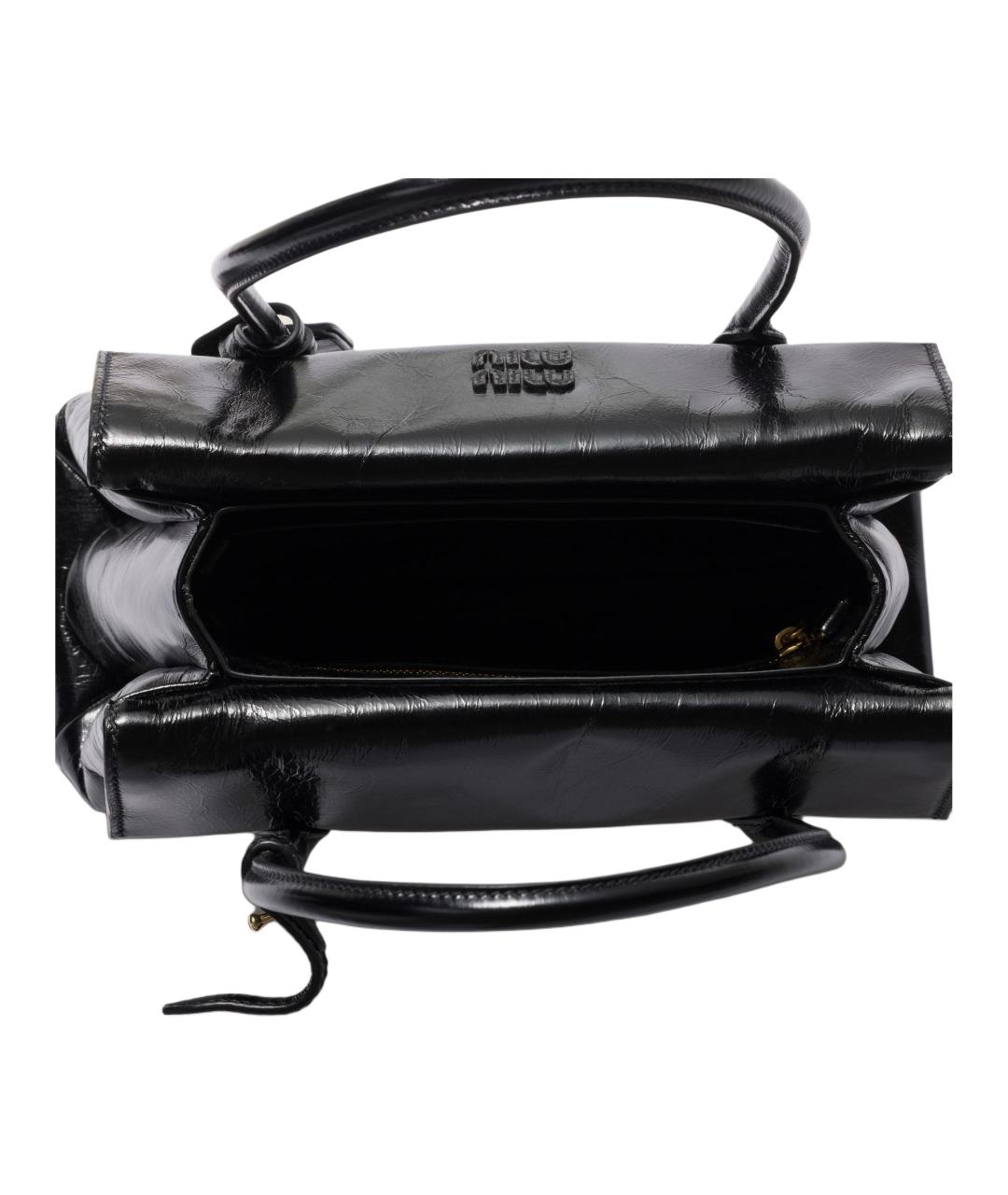 MIU MIU Черная кожаная сумка через плечо, фото 4