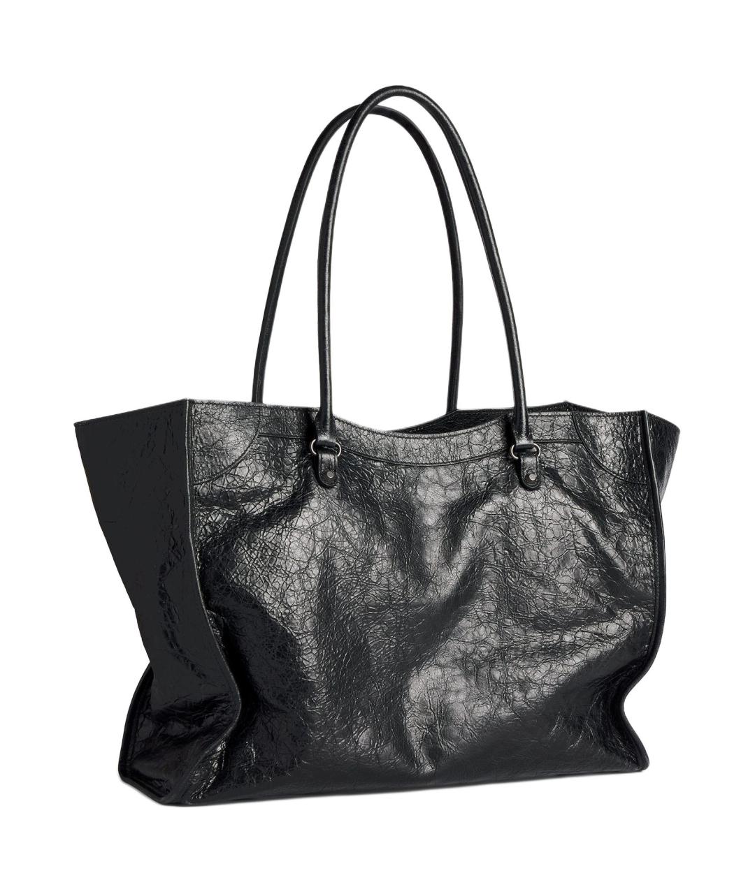 BALENCIAGA Черная кожаная сумка через плечо, фото 3