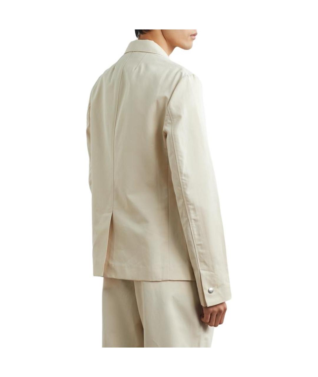 JACQUEMUS Бежевый хлопковый пиджак, фото 3