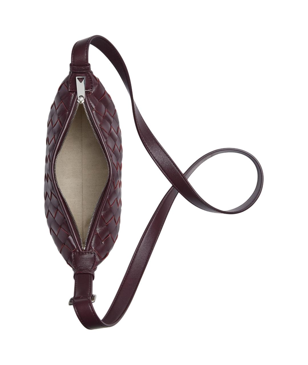 BOTTEGA VENETA Бордовая кожаная сумка на плечо, фото 2