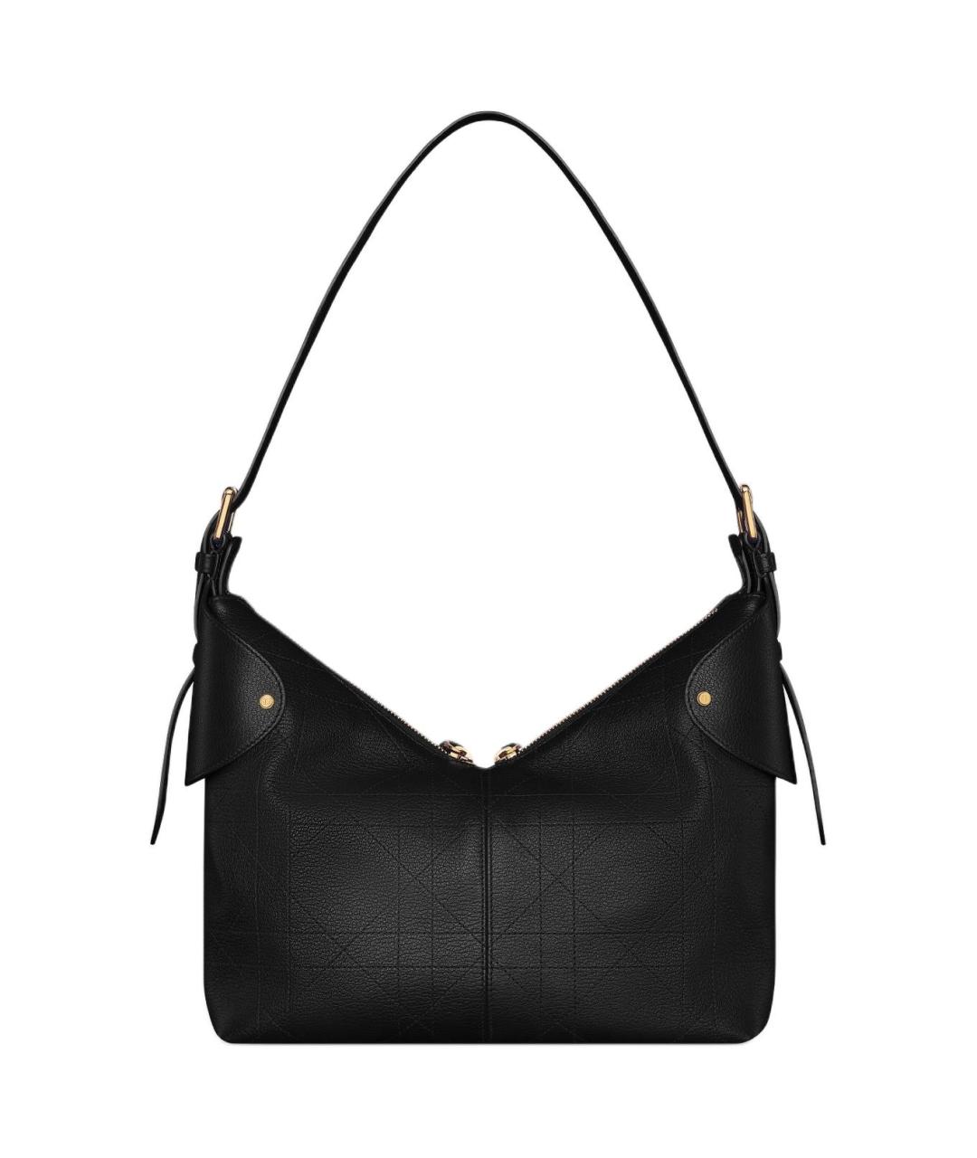 CHRISTIAN DIOR Черная кожаная сумка через плечо, фото 3