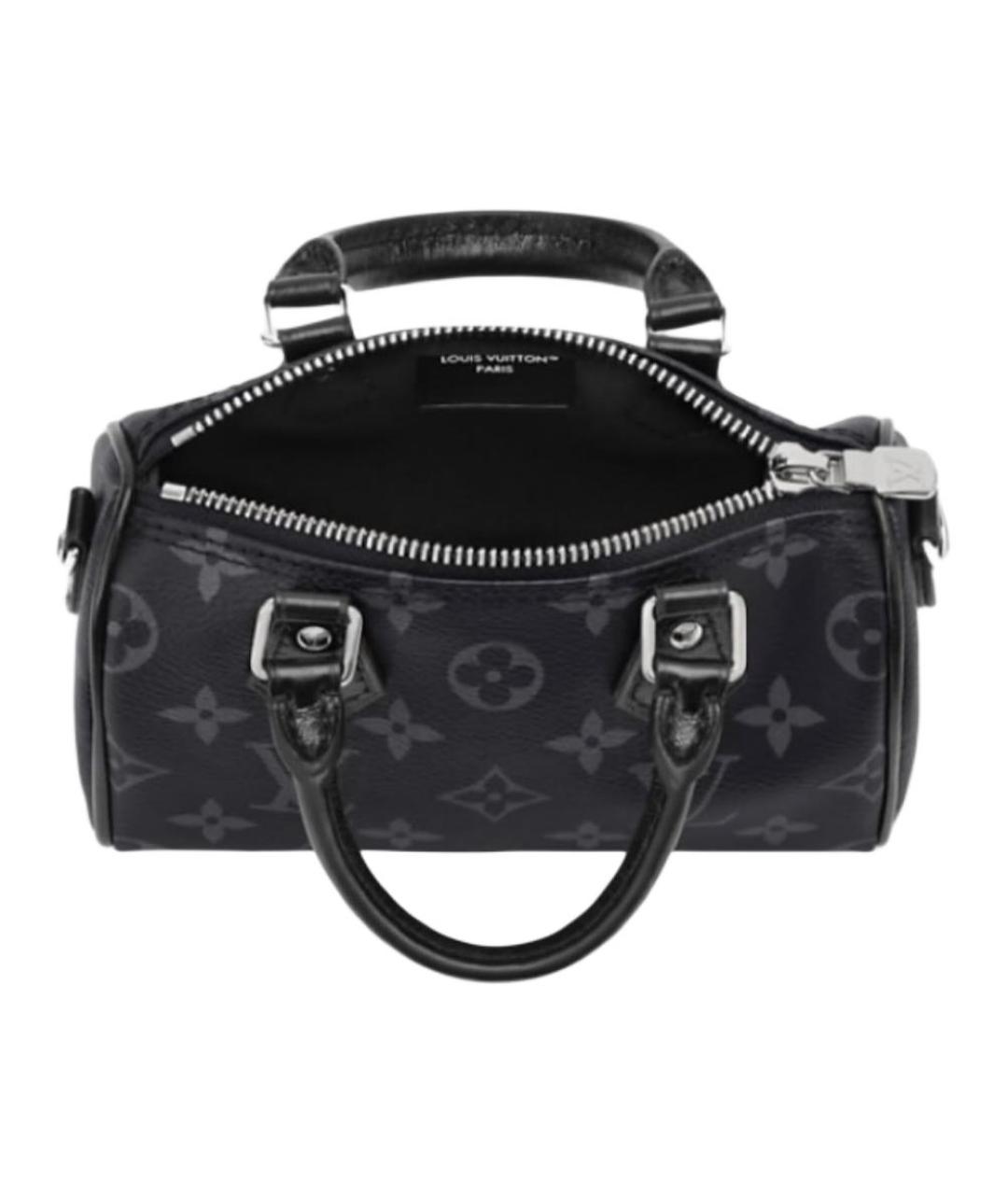 LOUIS VUITTON Черная кожаная сумка через плечо, фото 3