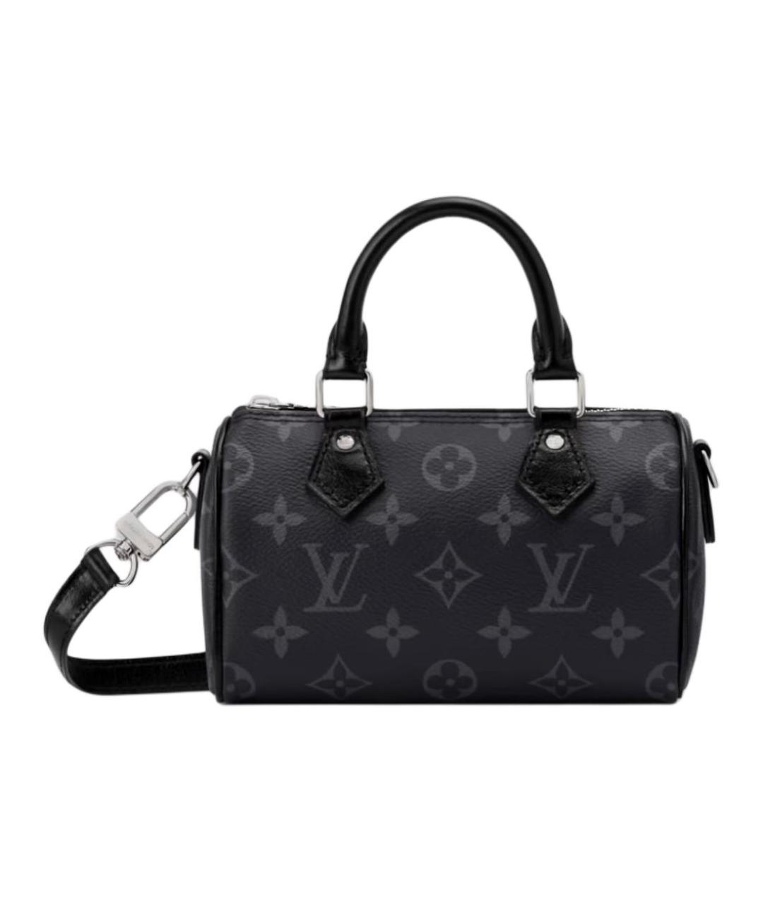 LOUIS VUITTON Черная кожаная сумка через плечо, фото 1