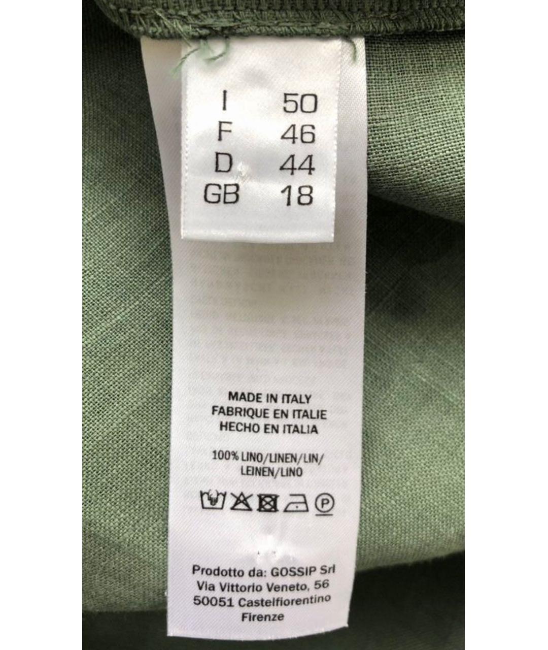 ANTONELLI FIRENZE Хаки льняная рубашка, фото 6