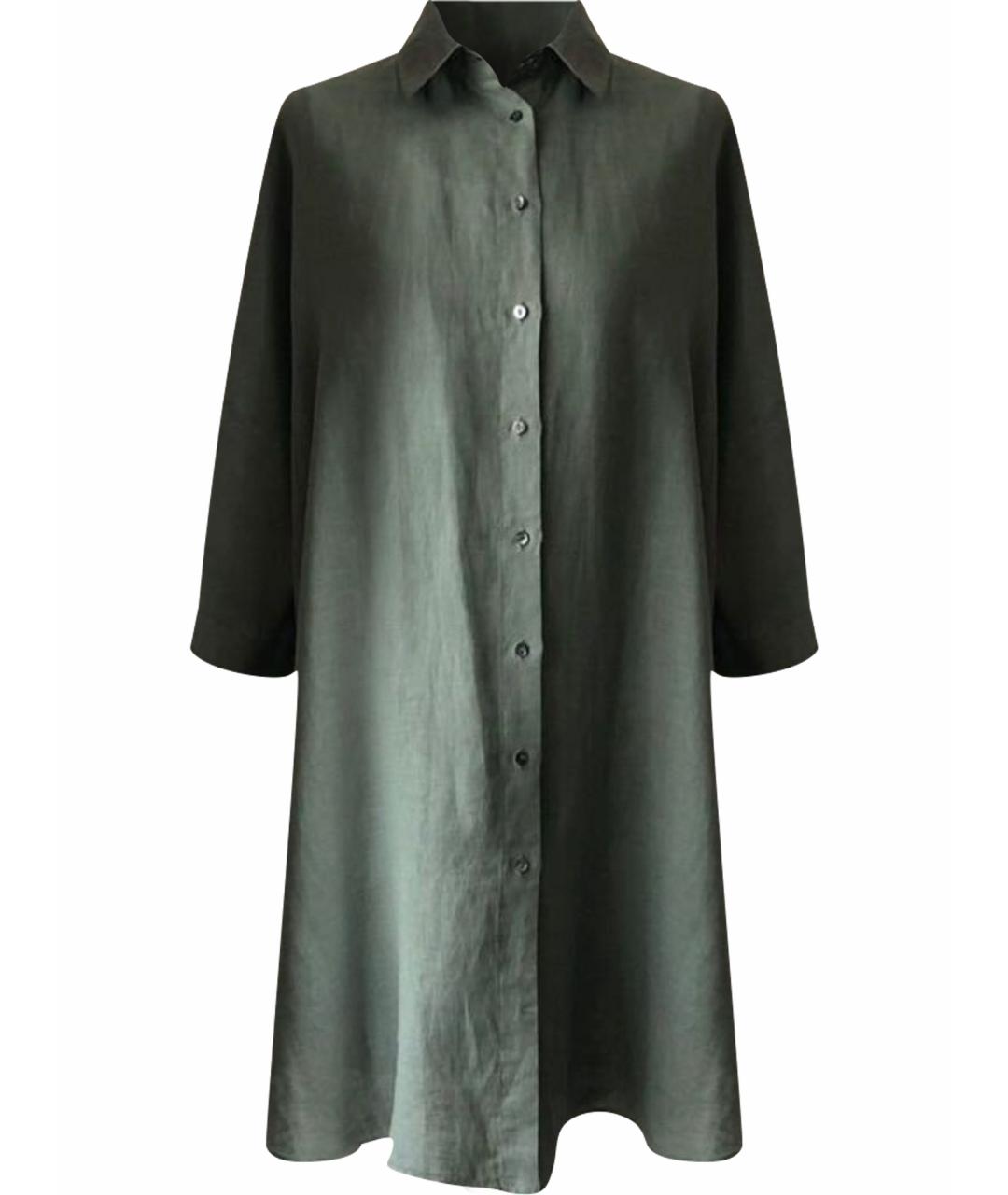 ANTONELLI FIRENZE Хаки льняная рубашка, фото 1