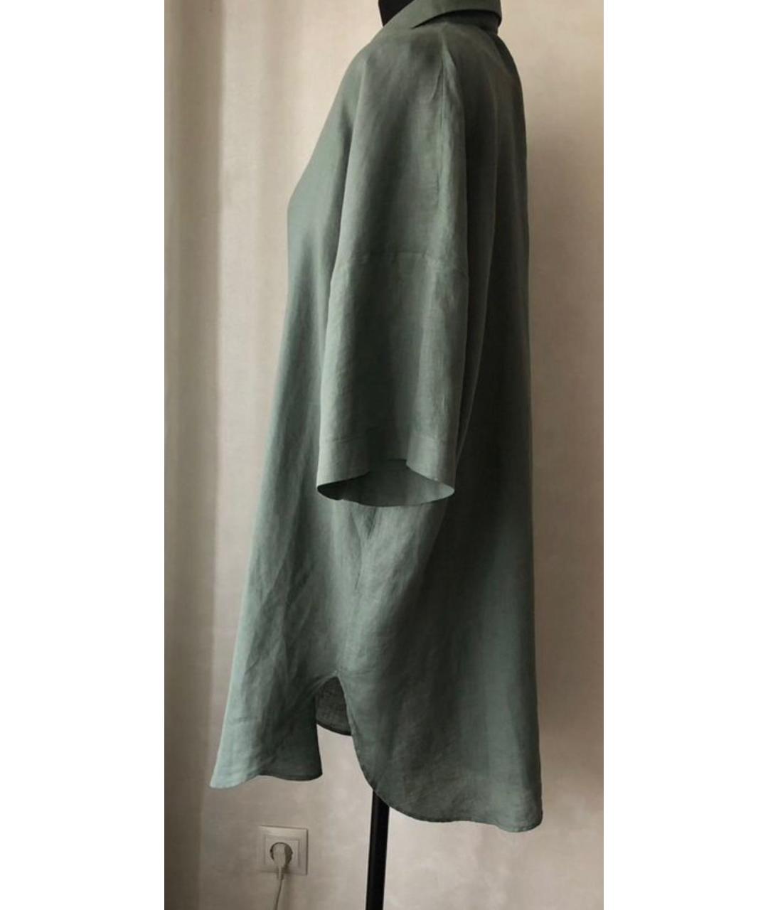 ANTONELLI FIRENZE Хаки льняная рубашка, фото 4