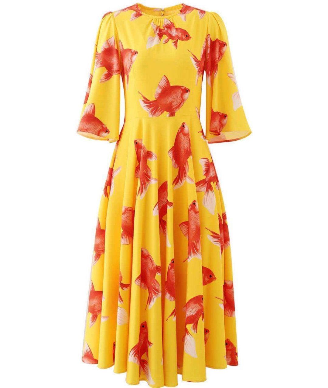 DOLCE&GABBANA Желтое платье, фото 1