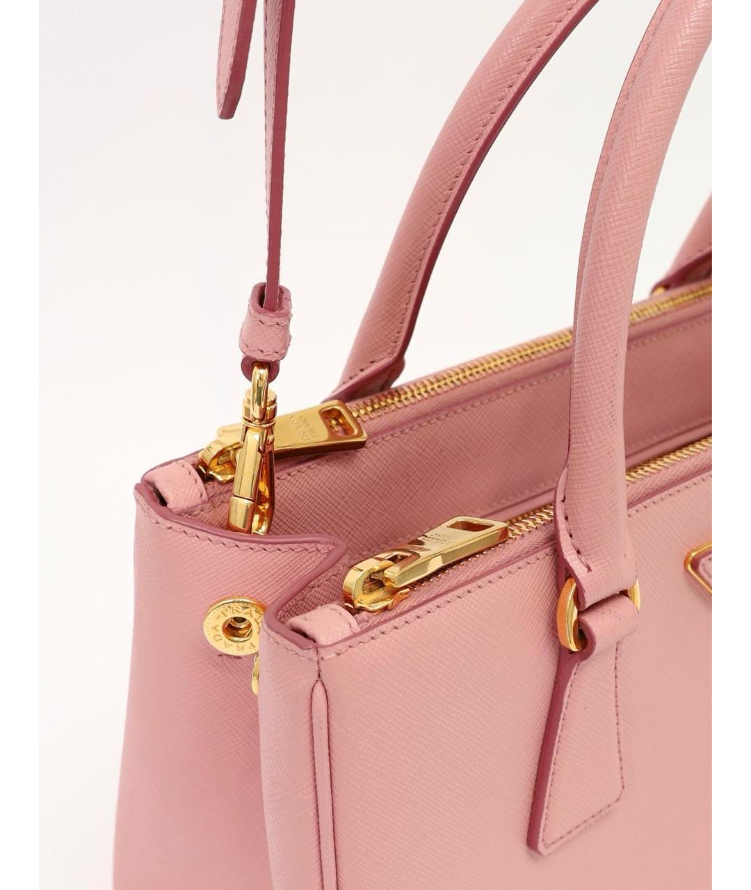 PRADA Розовая кожаная сумка тоут, фото 8