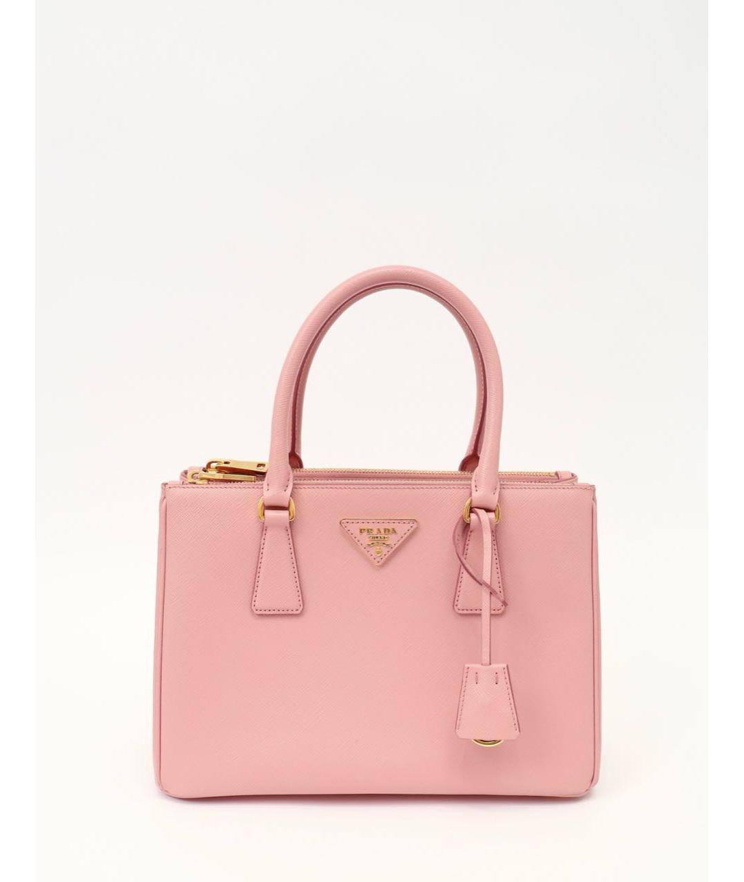 PRADA Розовая кожаная сумка тоут, фото 9