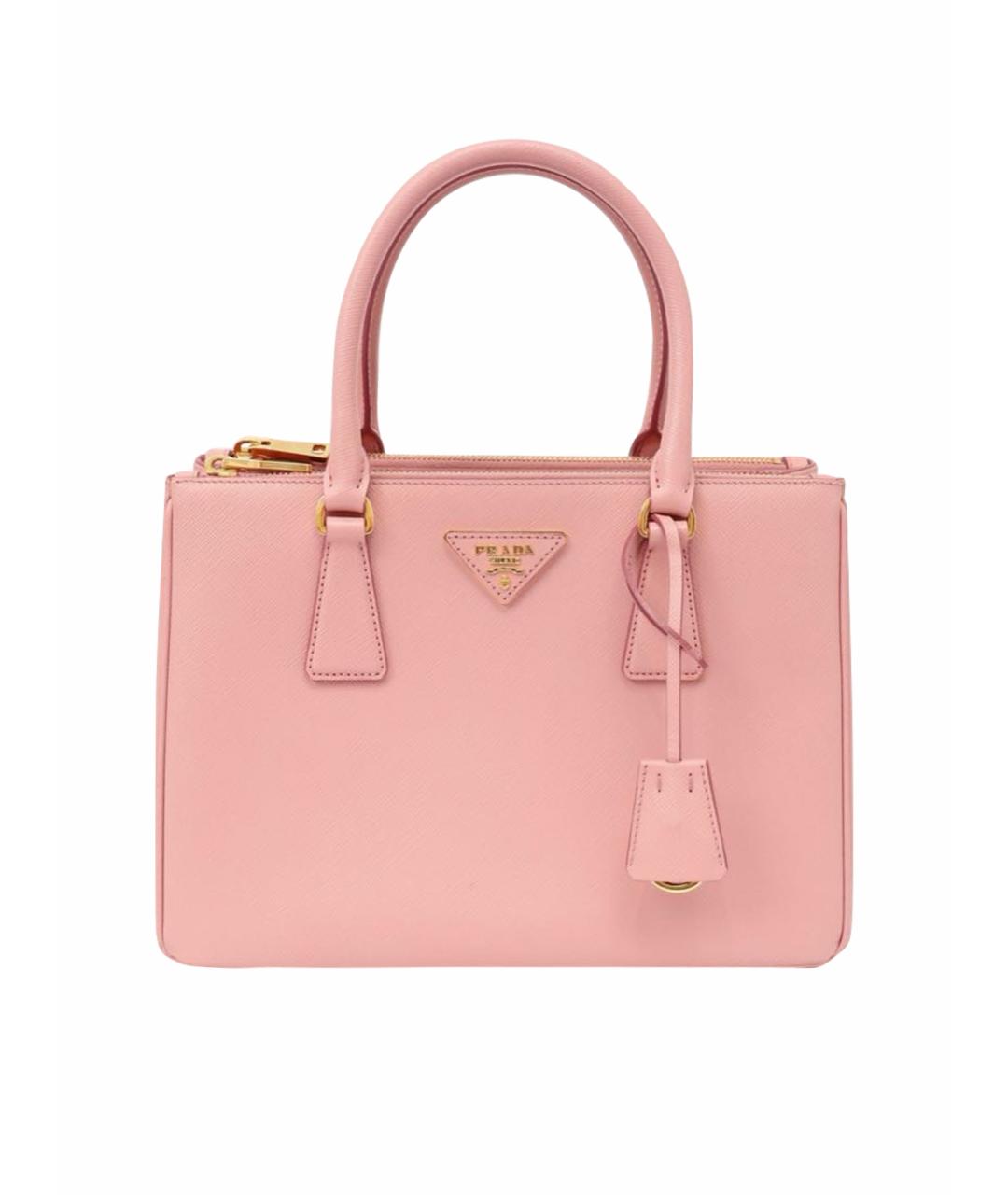 PRADA Розовая кожаная сумка тоут, фото 1