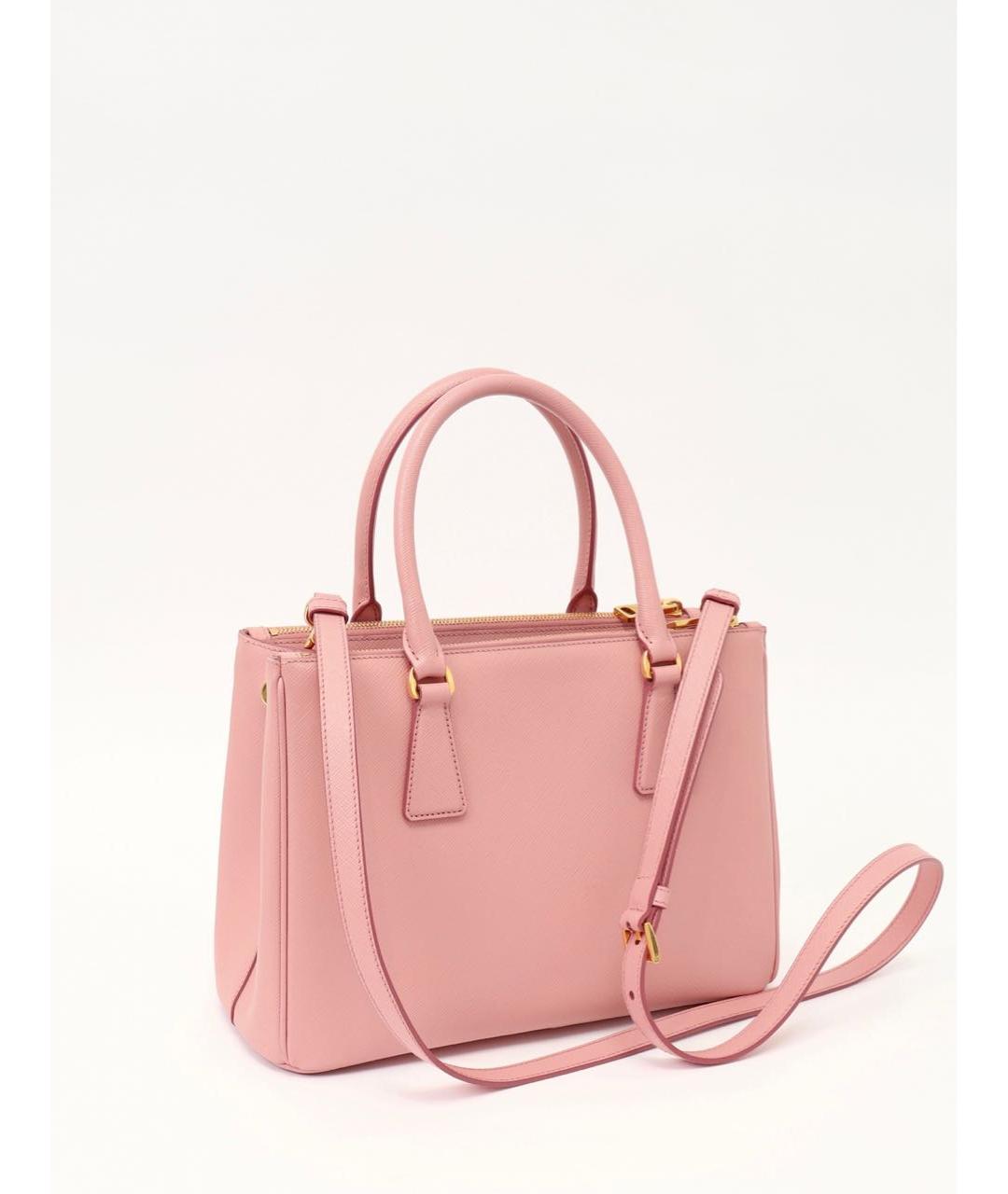 PRADA Розовая кожаная сумка тоут, фото 3