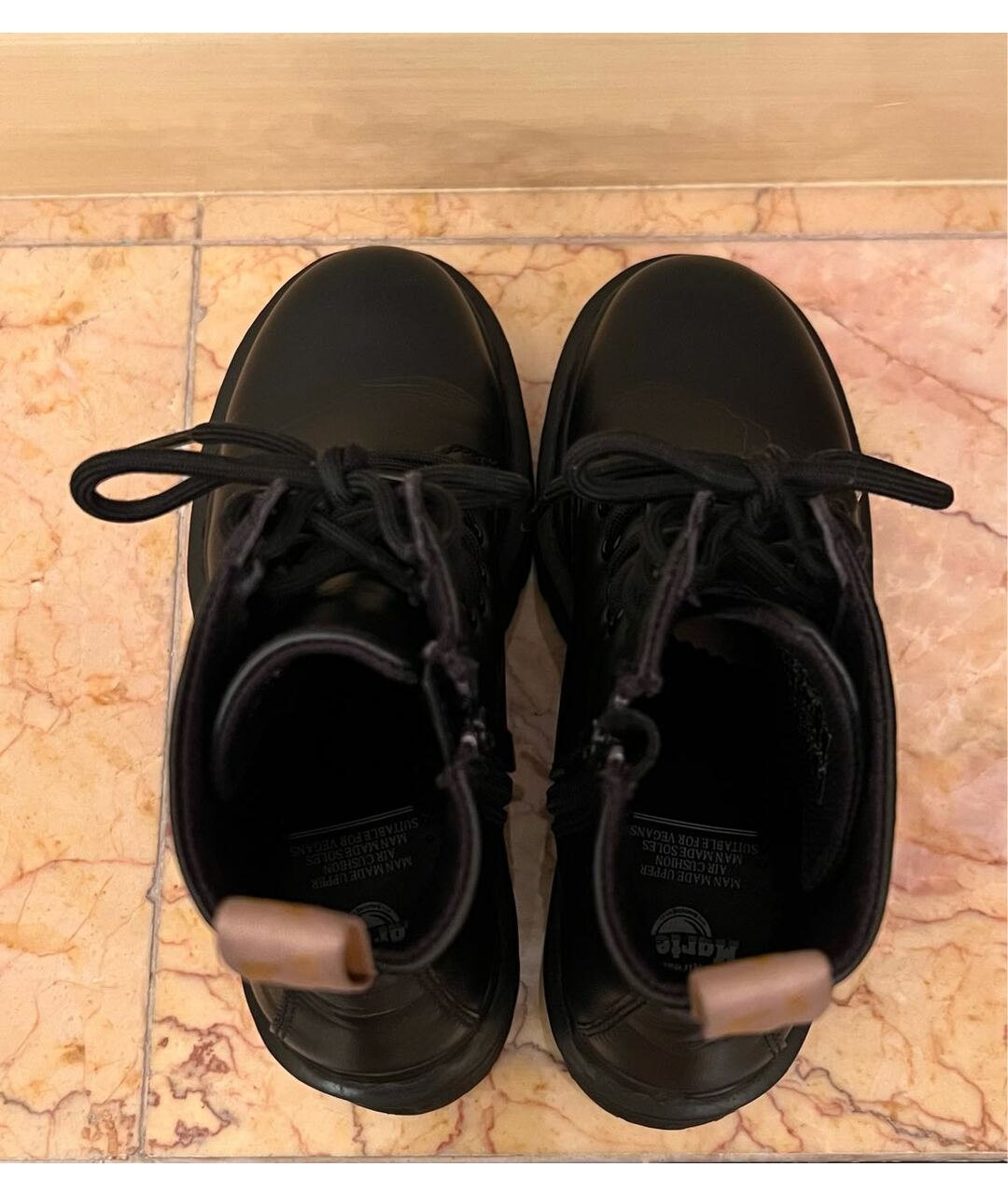 DR. MARTENS Черные ботинки из искусственной кожи, фото 3