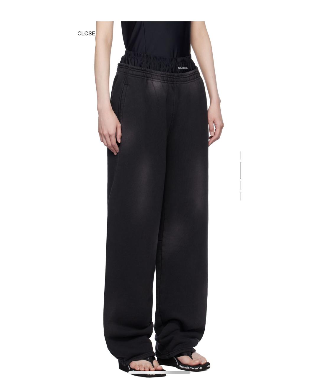ALEXANDER WANG Антрацитовые брюки широкие, фото 2