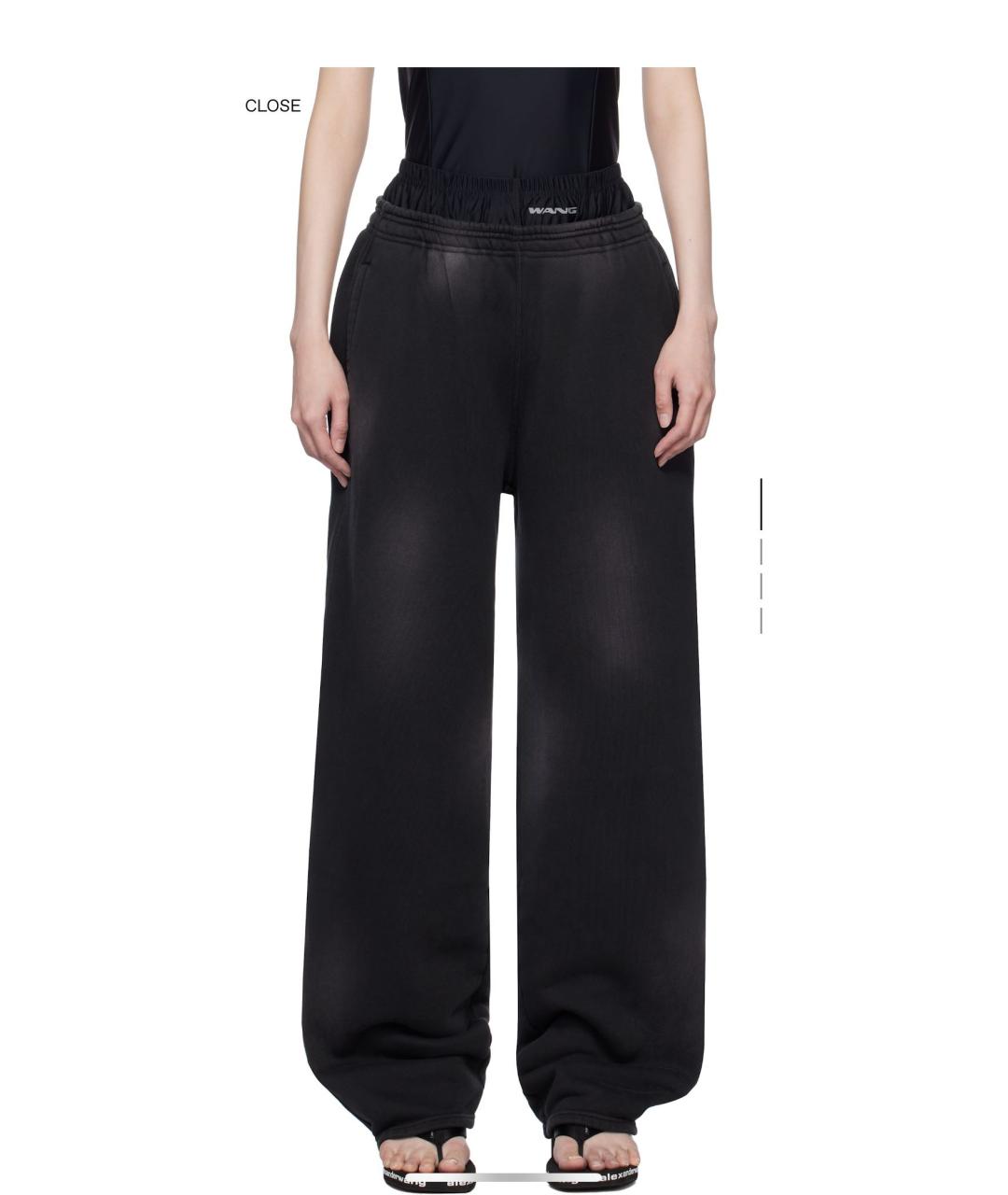 ALEXANDER WANG Антрацитовые брюки широкие, фото 5