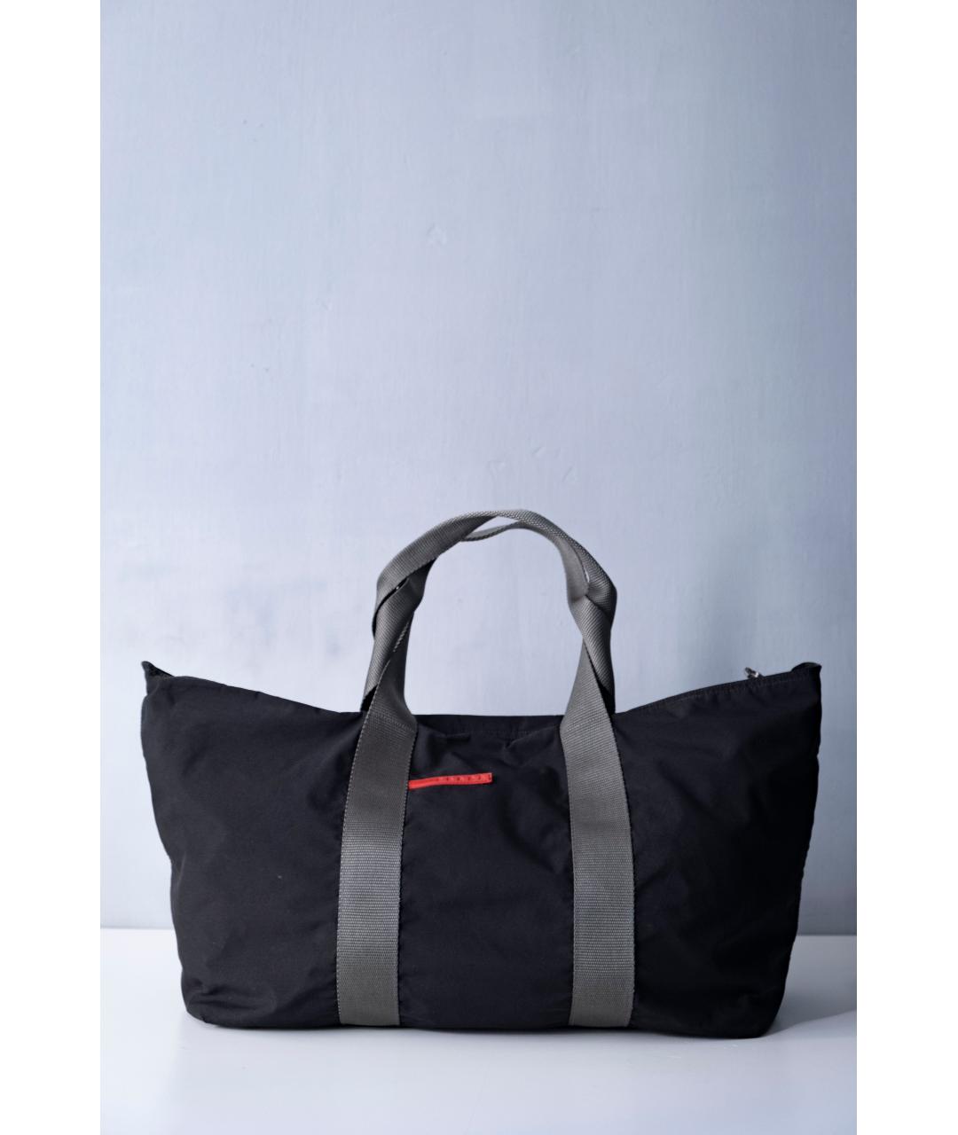 PRADA Черная синтетическая сумка тоут, фото 2