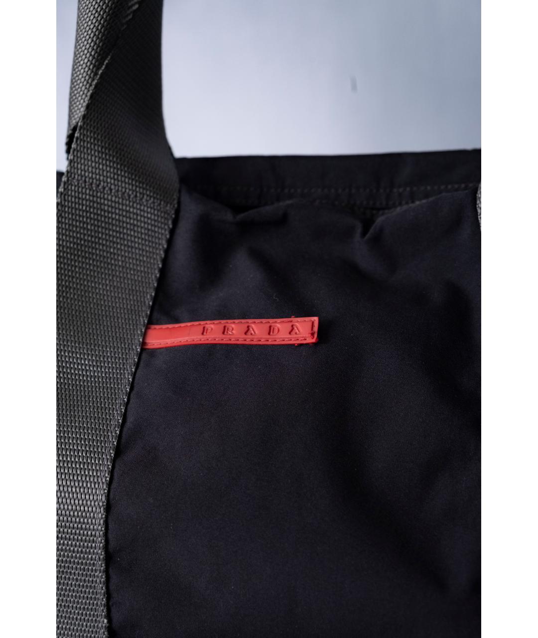 PRADA Черная синтетическая сумка тоут, фото 3