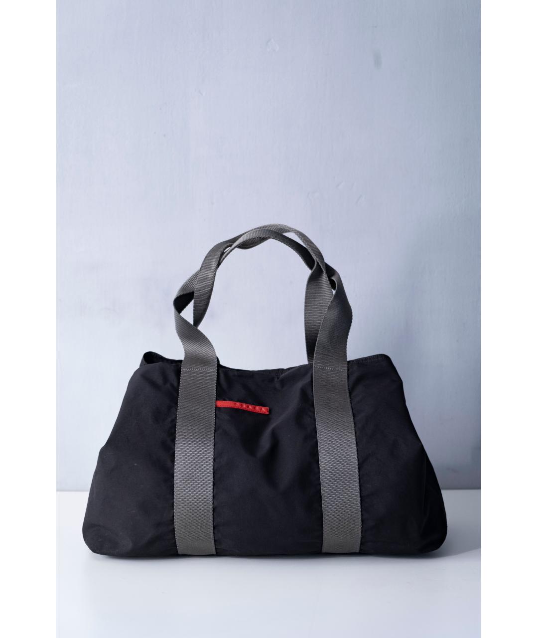 PRADA Черная синтетическая сумка тоут, фото 10