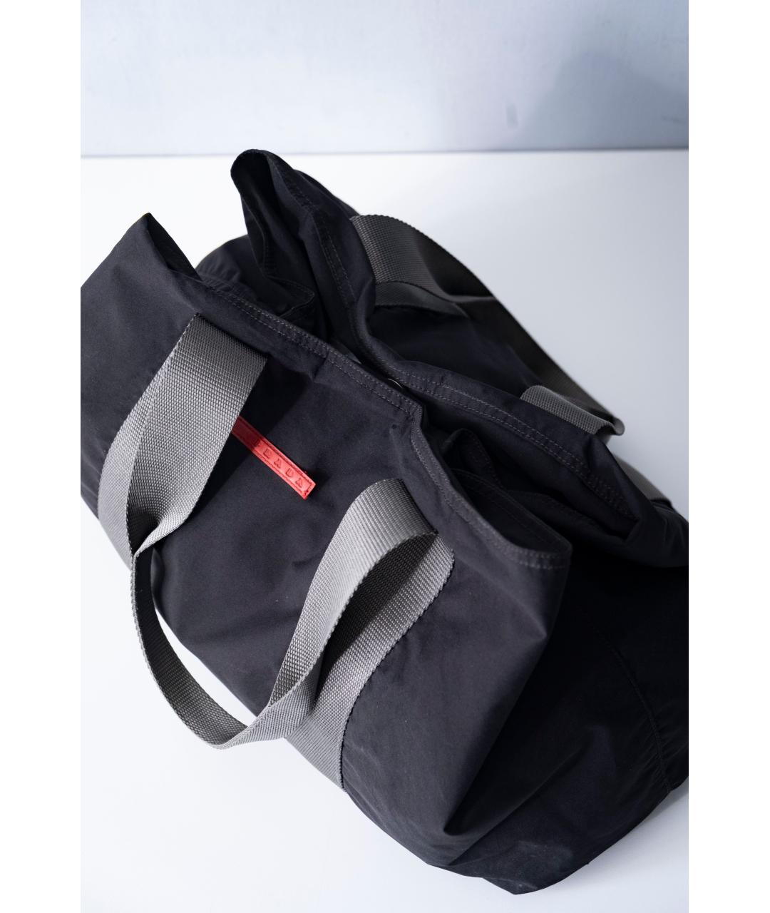 PRADA Черная синтетическая сумка тоут, фото 6