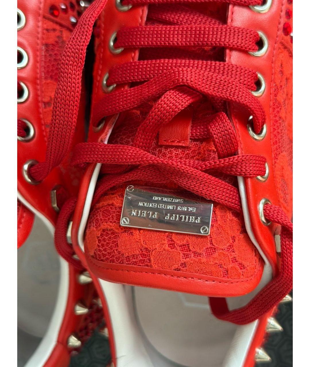 PHILIPP PLEIN Красные кроссовки, фото 7
