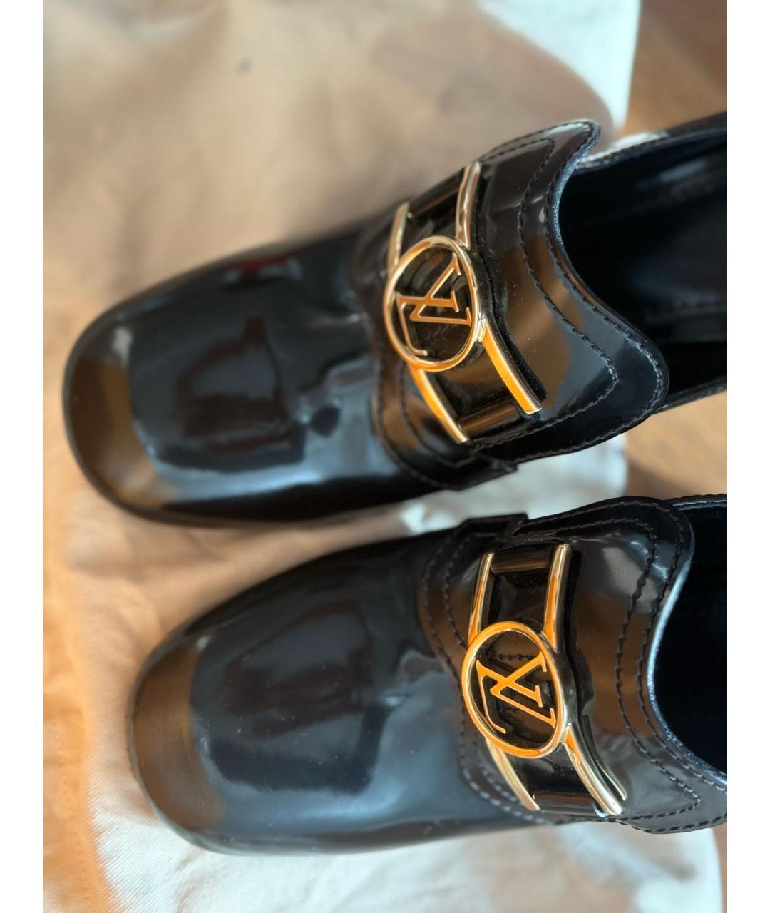 LOUIS VUITTON Черные кожаные туфли, фото 2
