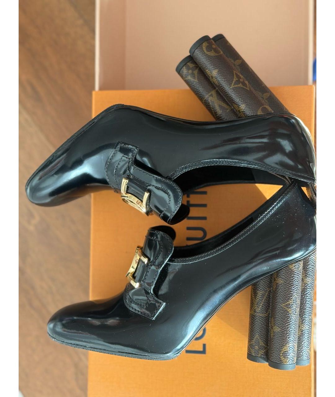 LOUIS VUITTON Черные кожаные туфли, фото 4