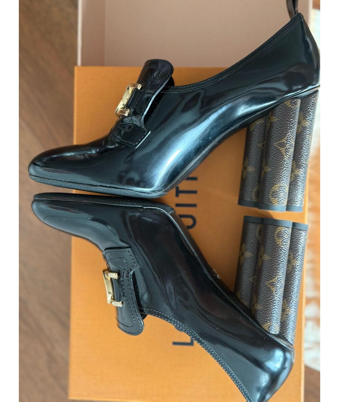 LOUIS VUITTON Черные кожаные туфли, фото 3