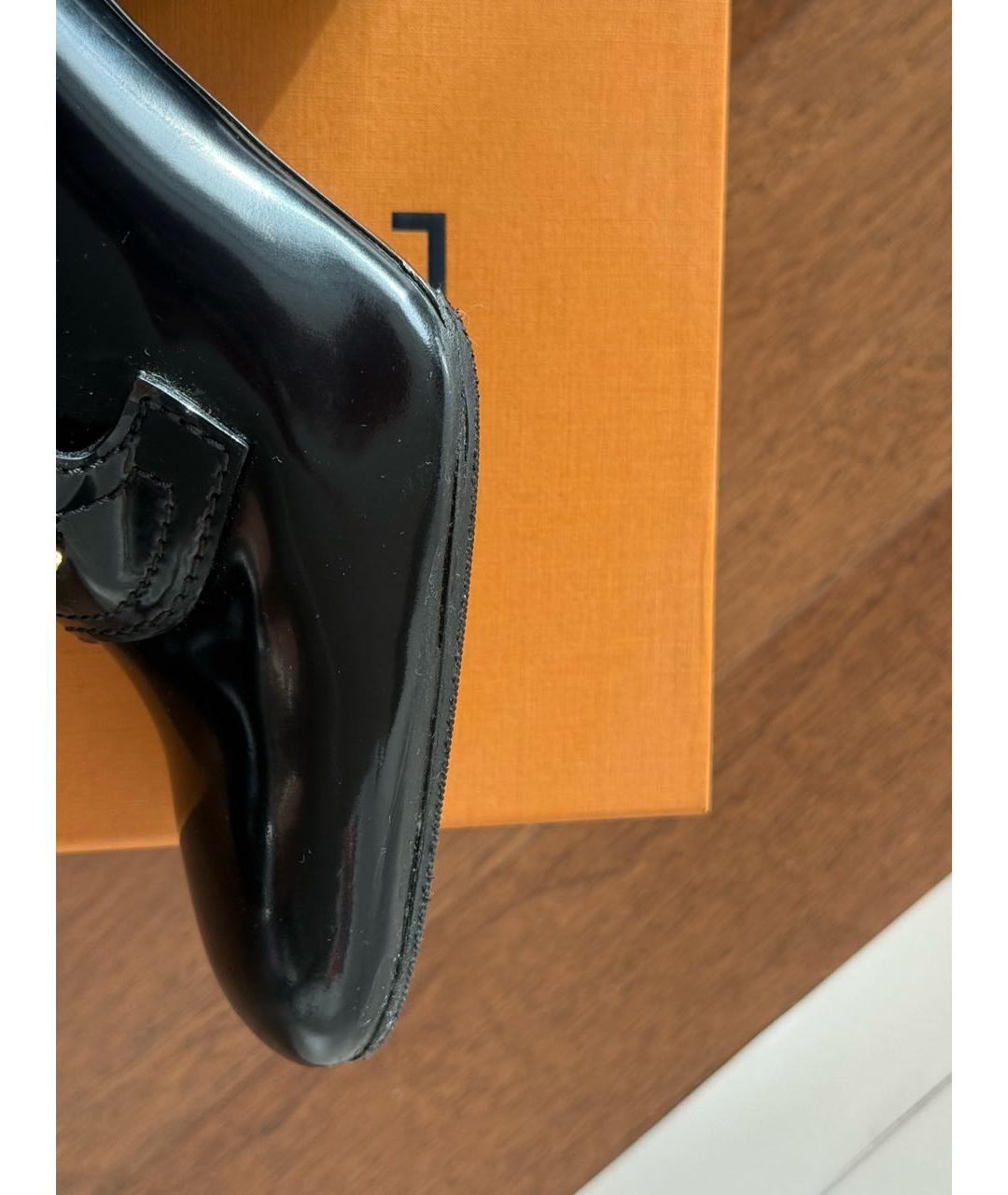 LOUIS VUITTON Черные кожаные туфли, фото 5