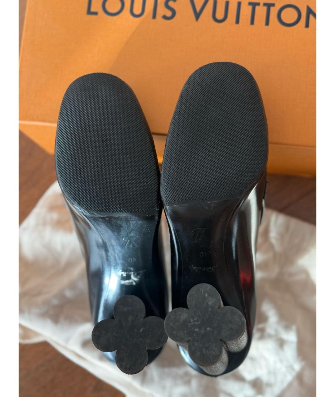 LOUIS VUITTON Черные кожаные туфли, фото 8