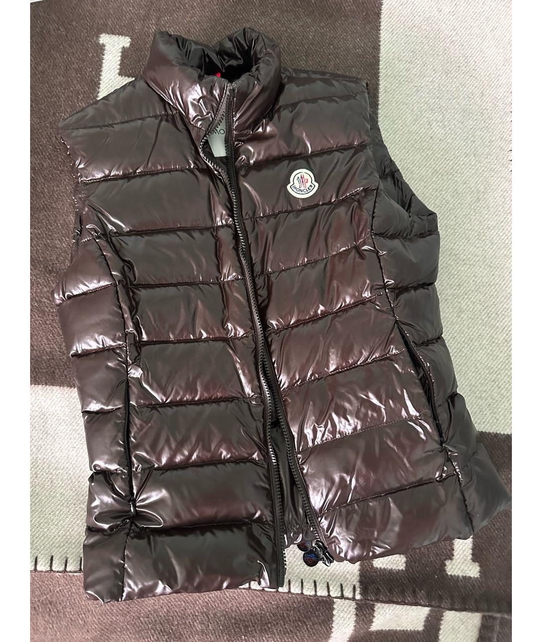 MONCLER Коричневый жилет, фото 6