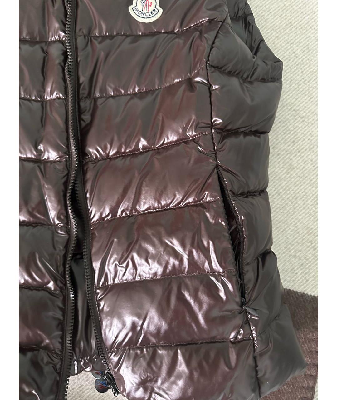 MONCLER Коричневый жилет, фото 2