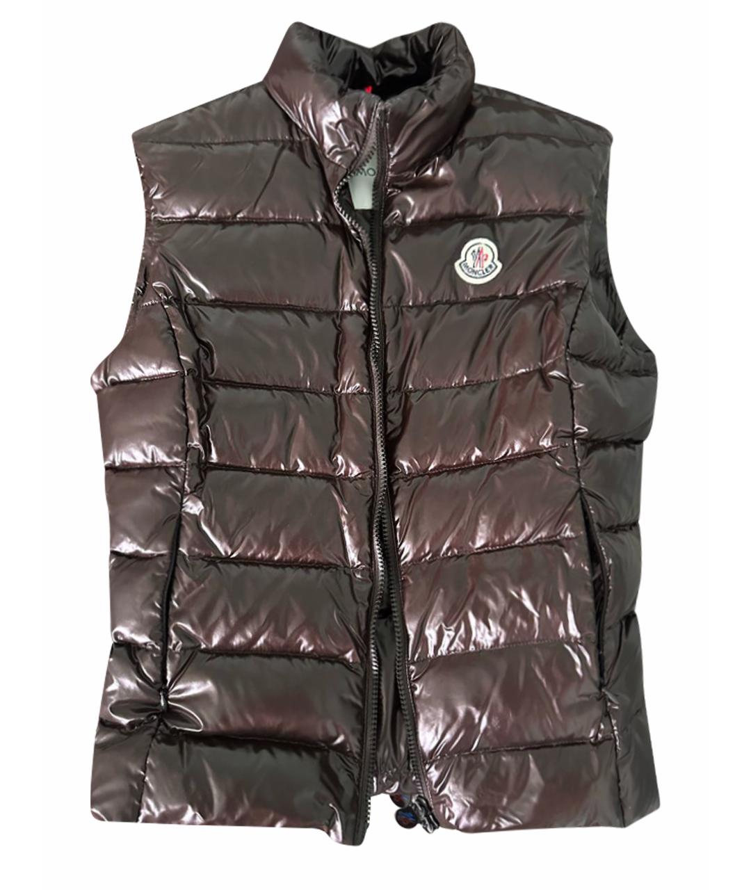 MONCLER Коричневый жилет, фото 1