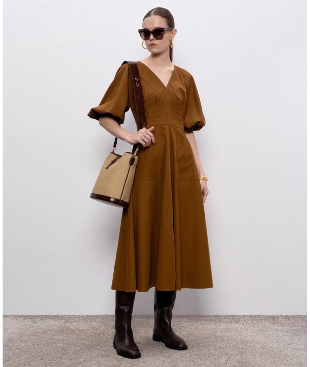 MAX MARA Коричневое платье, фото 2