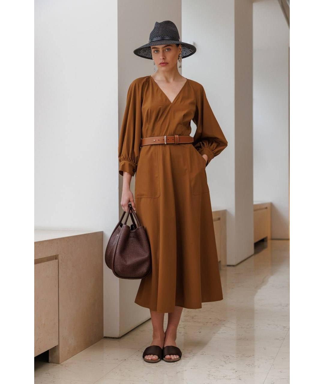 MAX MARA Коричневое платье, фото 5