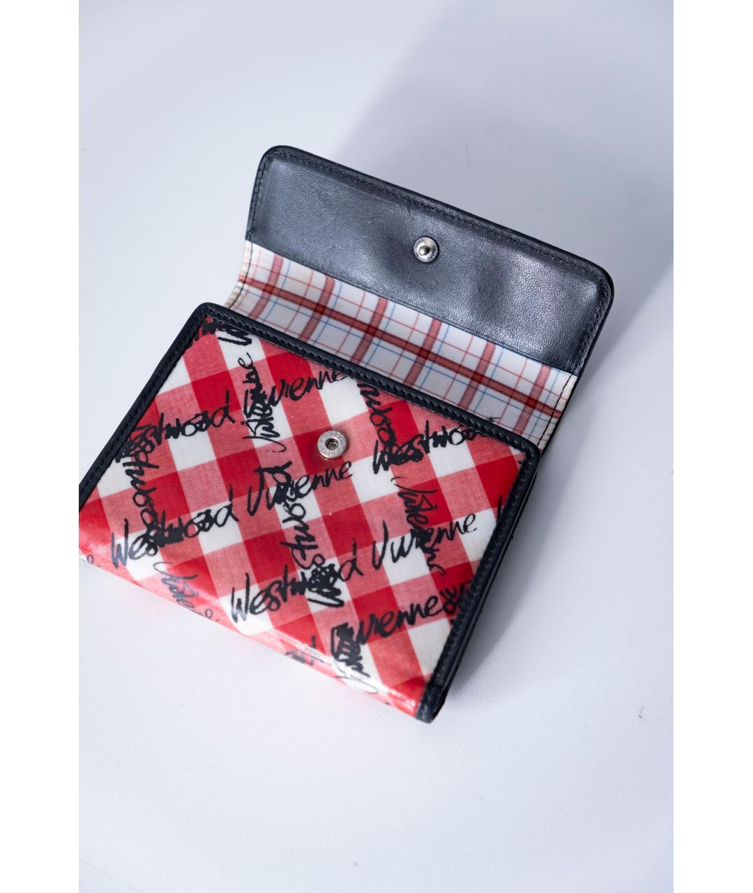 VIVIENNE WESTWOOD Красный кожаный кошелек, фото 4