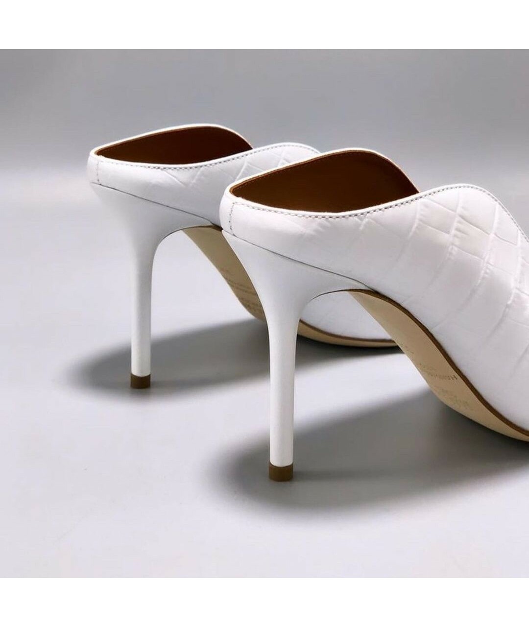 MALONE SOULIERS Белые кожаные мюли, фото 4