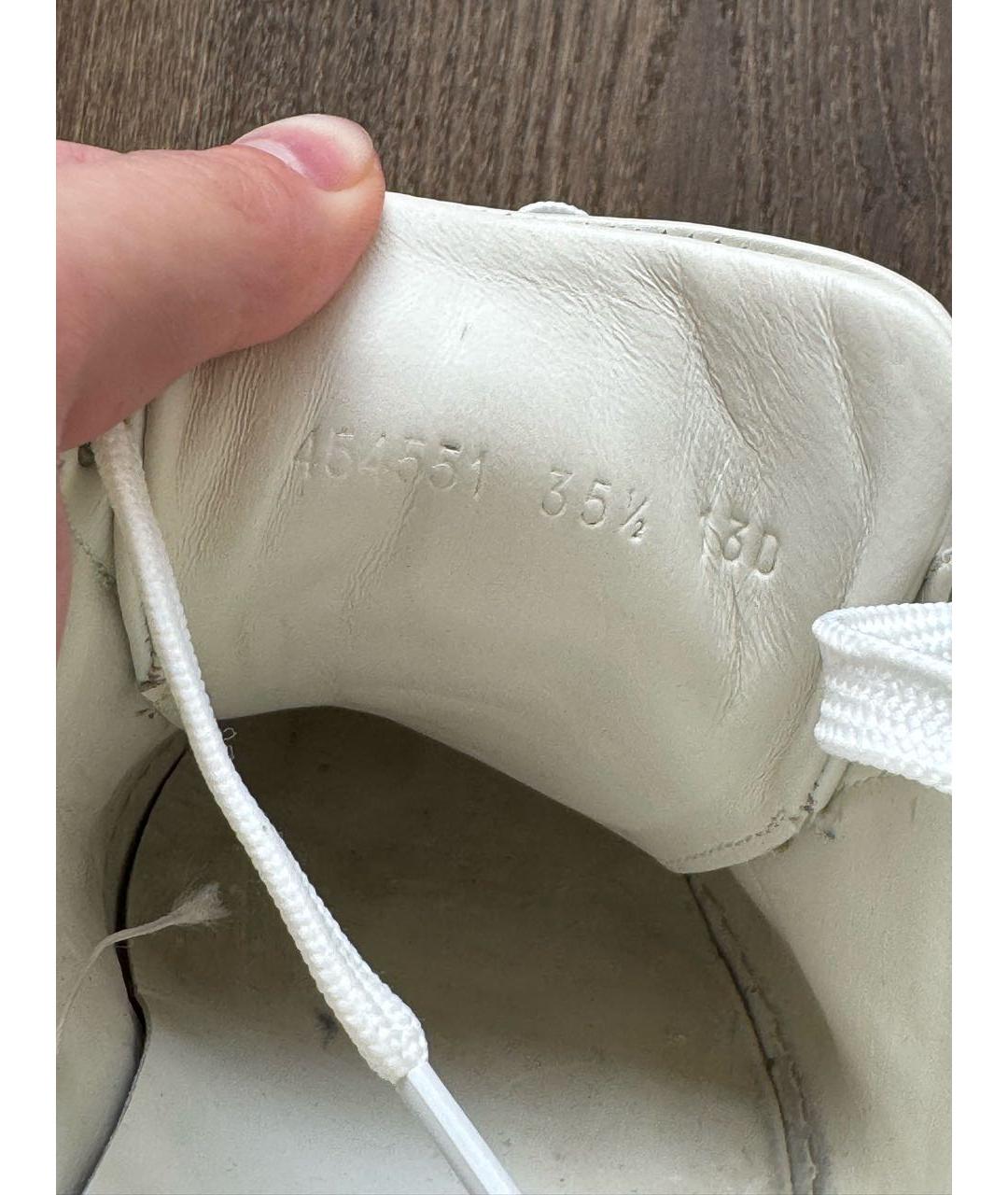 GUCCI Белые кожаные кеды, фото 7