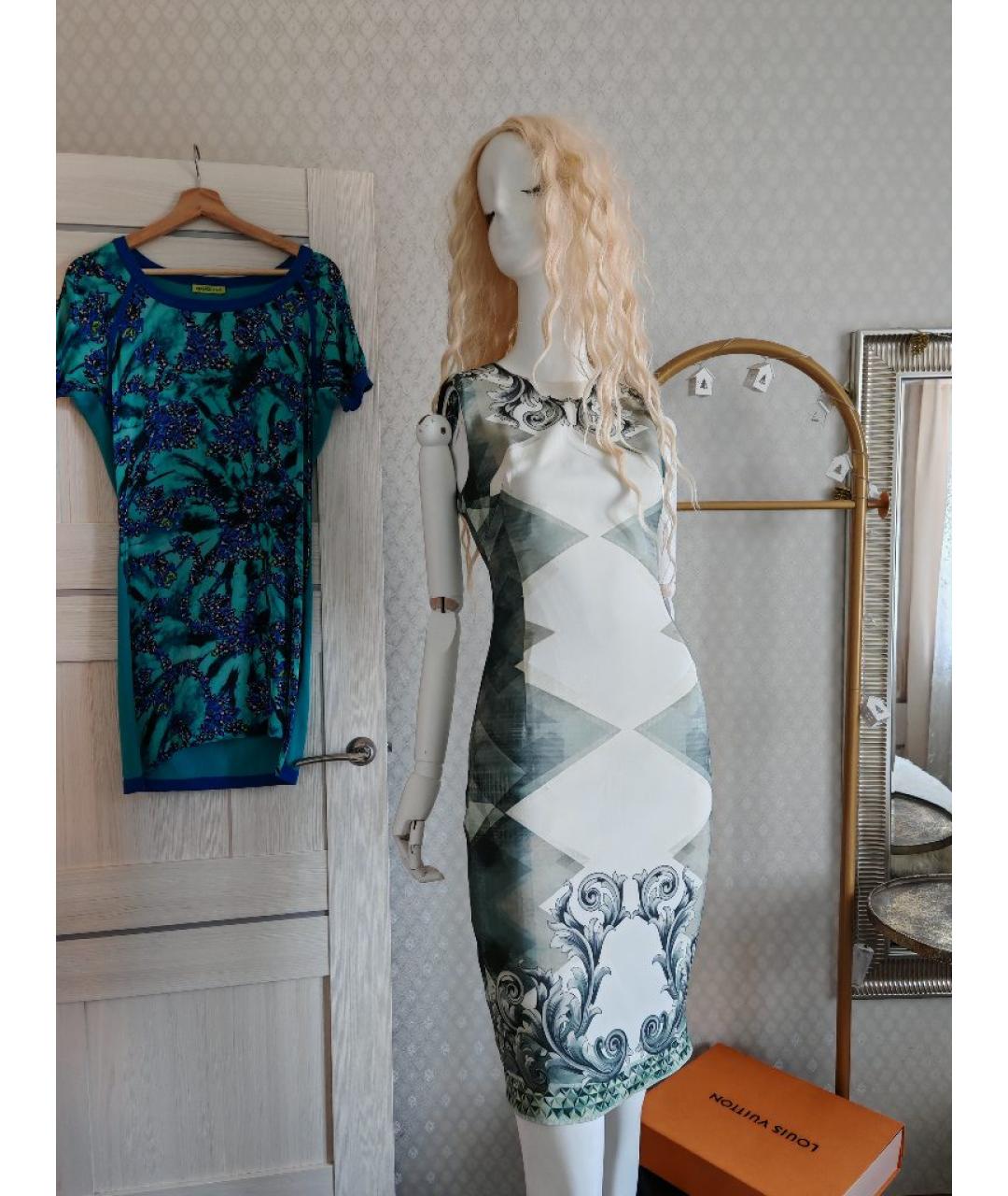VERSACE COLLECTION Мульти вискозное повседневное платье, фото 5