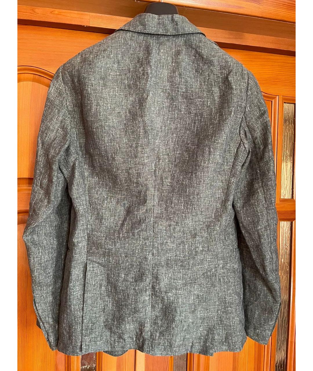 EMPORIO ARMANI Зеленый льняной пиджак, фото 2