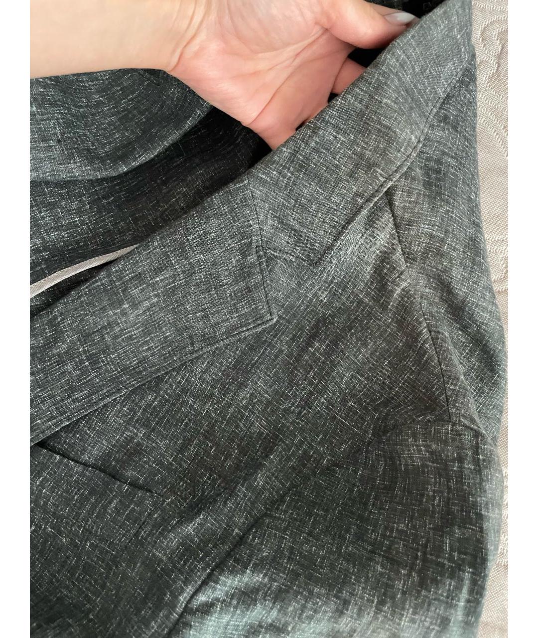 EMPORIO ARMANI Зеленый льняной пиджак, фото 7